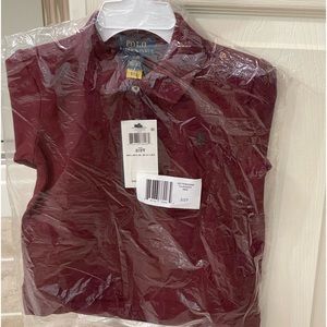 Boys RL Polo Shirt labeled as classic red but looks more wine or maroon